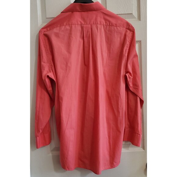 NWOT Alexander Julian Men XL Shirt Coral Extra Buttons Box Pleat 2-Button Cuff - Picture 2 of 8